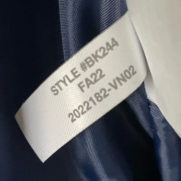 J Crew Crewcuts Long Puffer Coat Jacket Girls Size 5 / XS Navy Blue Hooded Parka - Picture 9 of 11